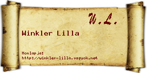Winkler Lilla névjegykártya